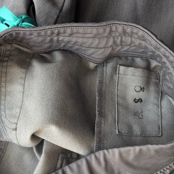 FIGS Kade Cargo Technical Collection Scrub Jogger Pants Gray Teal - Womens XXL - Picture 6 of 7